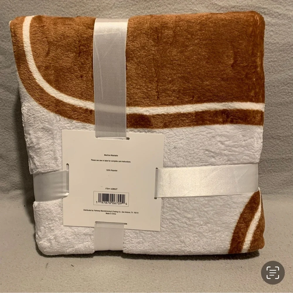 Cowboy Gingerbread Man Throw Blanket - Brown and White 50” x 60”